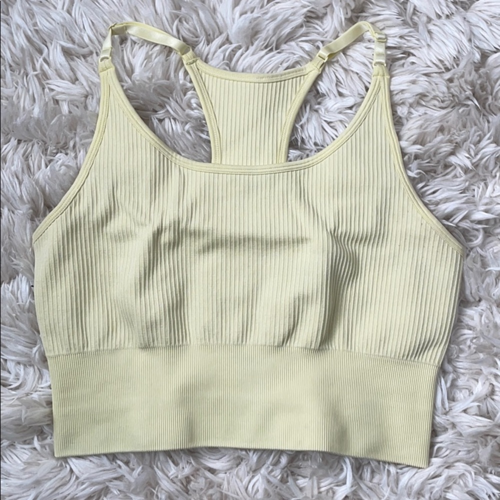 Balance Athletica Linear racer back Bra Yellow
